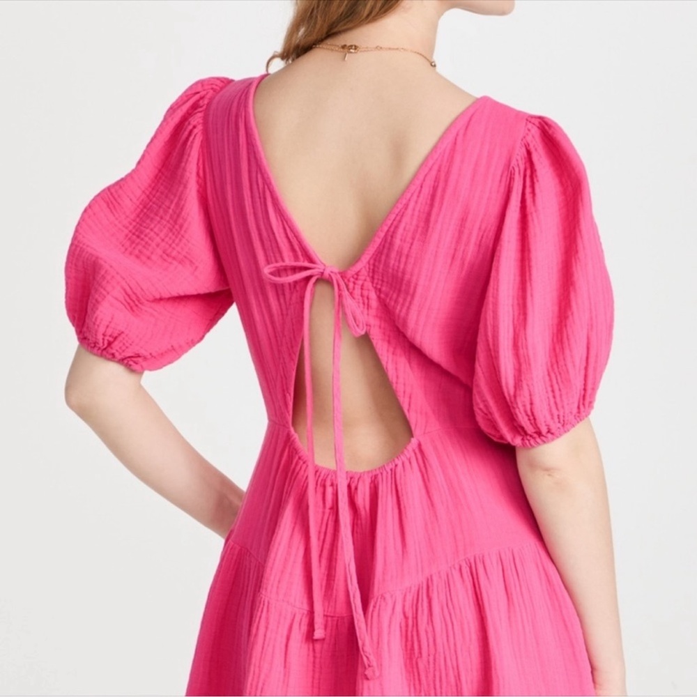 XIRENA Nissa Tiered Puff Sleeve Minidress Sz S - Picture 10 of 14